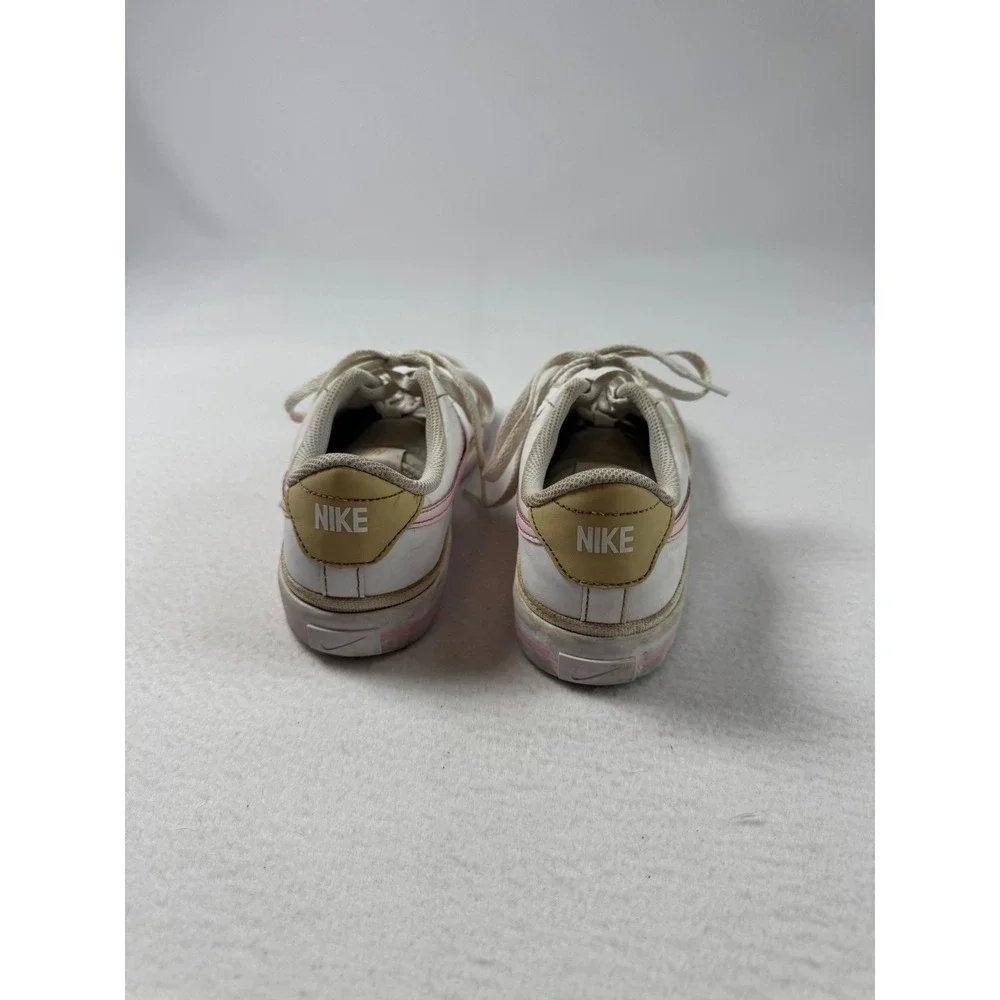 Preppy Nike Court Legacy Youth 6Y Sneakers White Pink DA5380-115 Leather Low Top